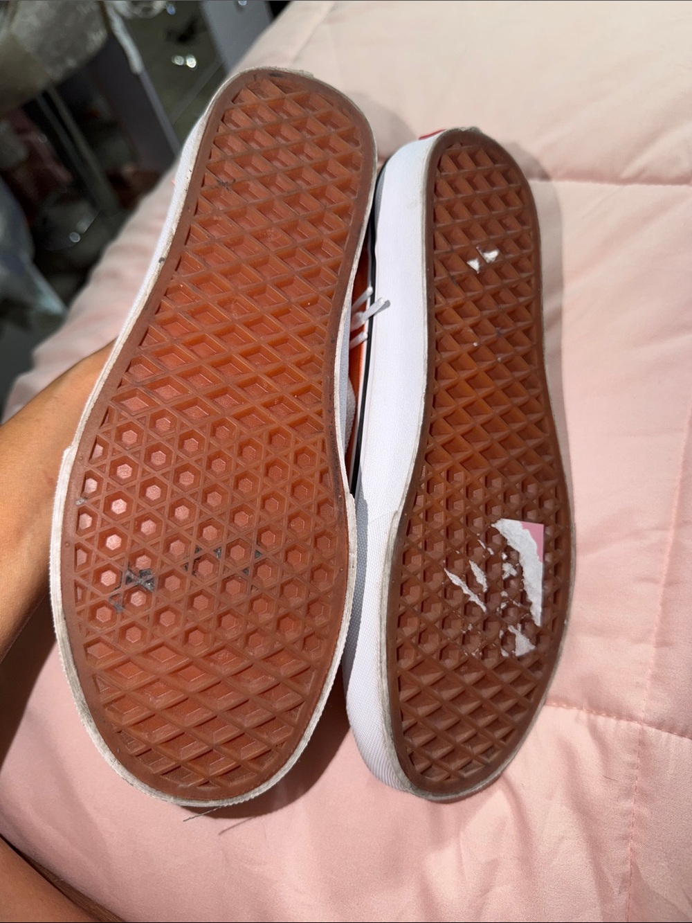 Vans Old Skool Sneakers in Peach with White Stripe - Picture 7 of 13